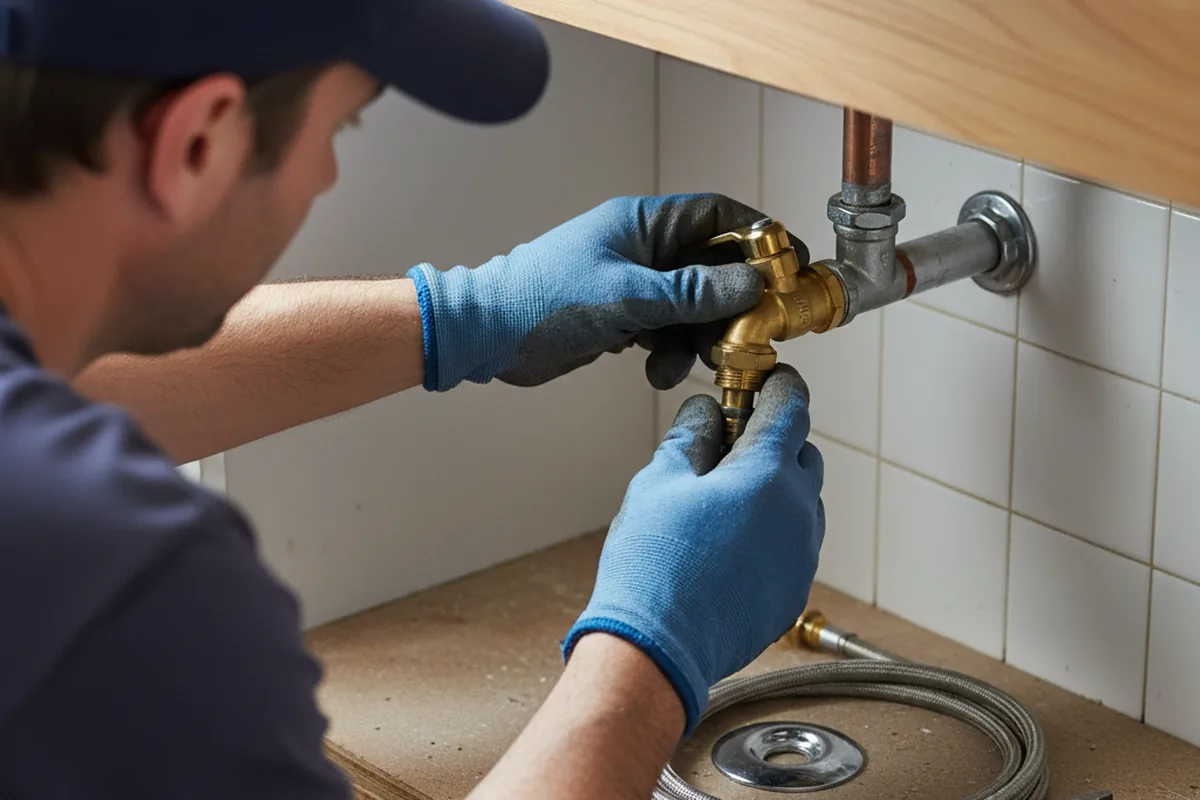 Shutoff valve and fitting work during Faucet and Fixture Repair in Feura Bush